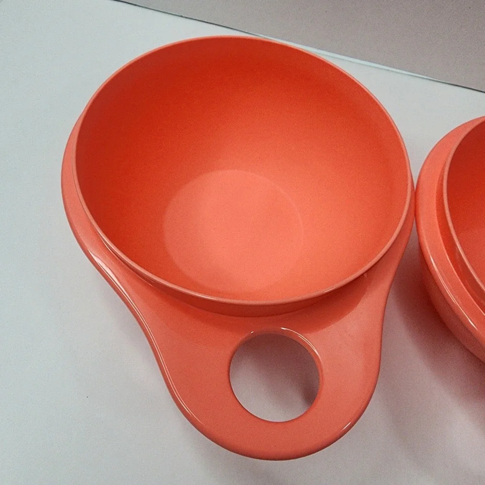 2 Tupperware Thatsa Bowls Extra Mini 2 1/2 Cups New 6809B-3 Coral Pink New